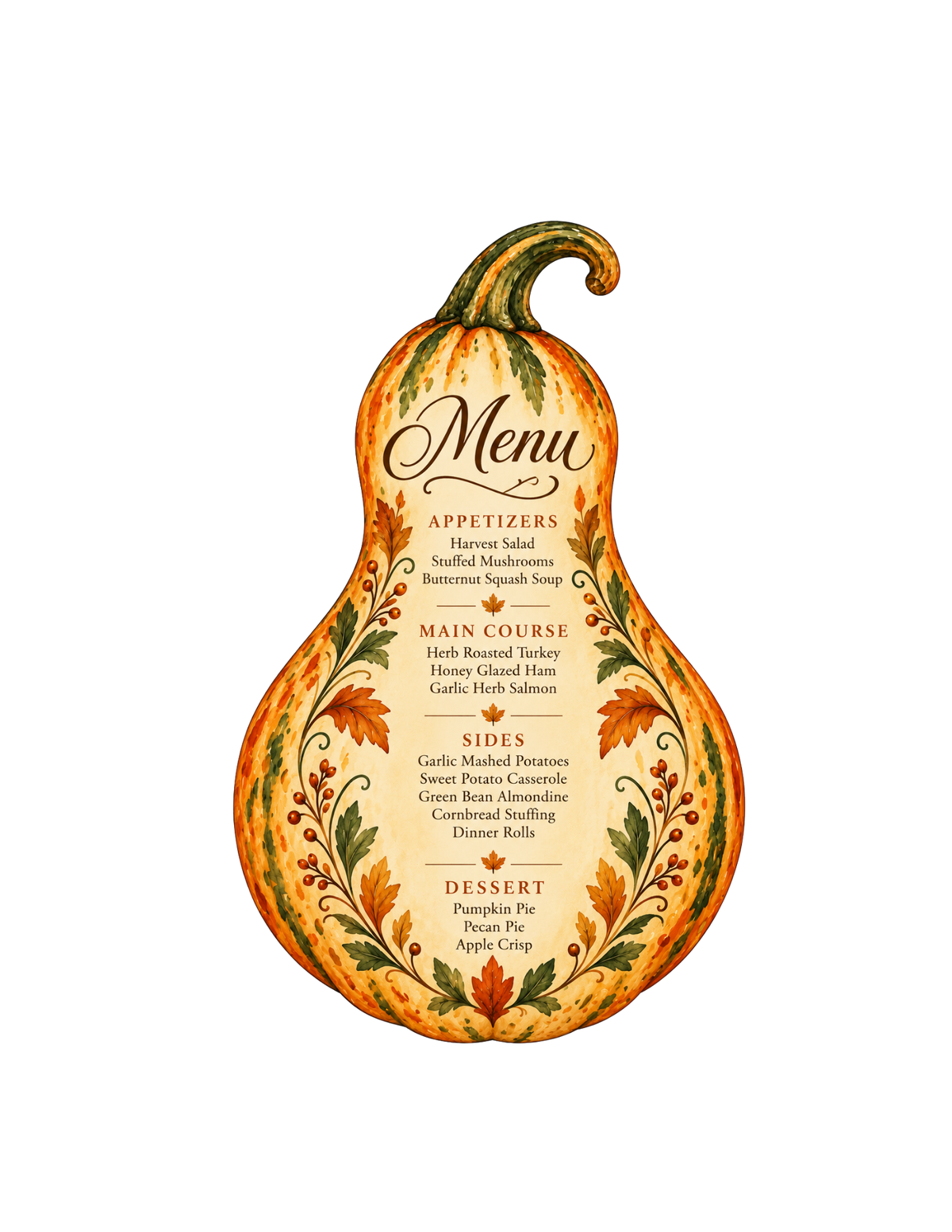 Thanksgiving Menu
