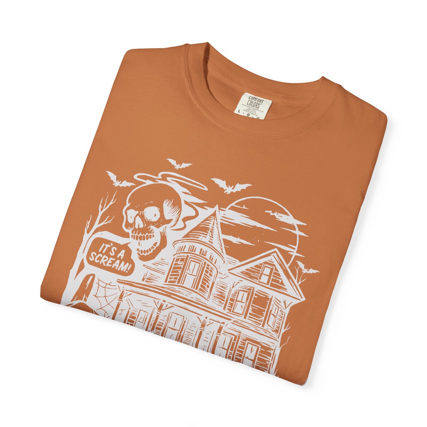 Halloween Haunted House T-Shirt, Spooky Tee for Fall, Unisex Graphic Shirt, Halloween Costume Top, Fun Autumn Apparel