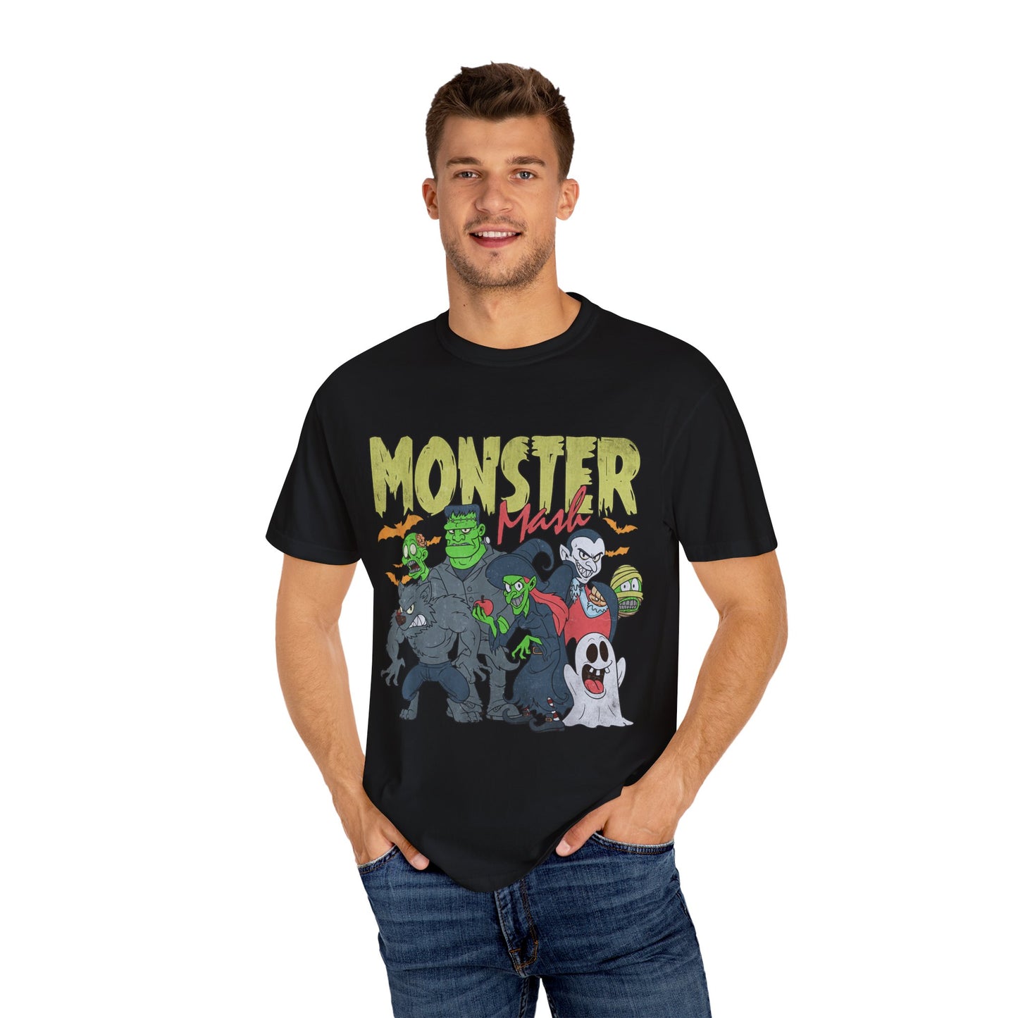 Monster Mash Unisex T-Shirt, Halloween Shirt, Graphic Tee, Spooky Apparel, Fun Costume Alternative, Gift for Monster Lovers