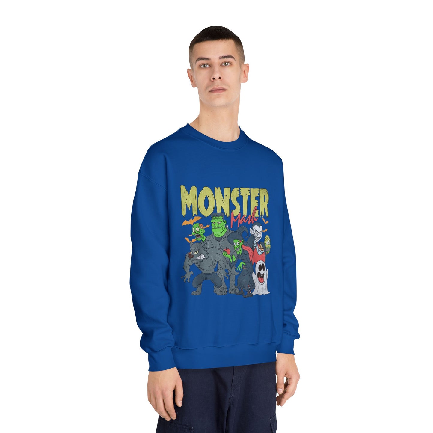 Monster Mash Crewneck Sweatshirt, Unisex Halloween Sweater, Cozy Graphic Sweatshirt, Spooky Costume Top, Fall Celebration Apparel