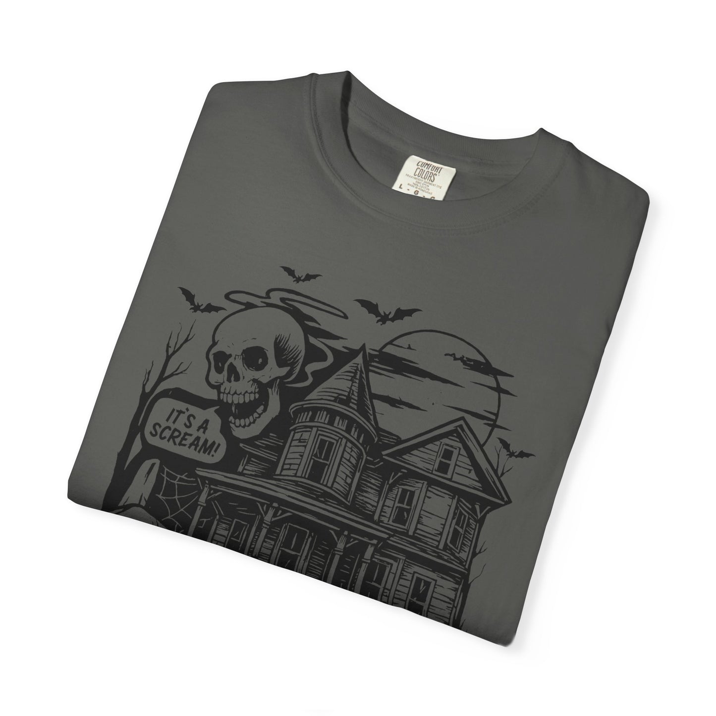 Spooky Haunted House T-shirt, Halloween Tee, Comfortable Graphic Shirt, Fall Festive Top, Unisex Horror Apparel, Ghostly Fun Wear