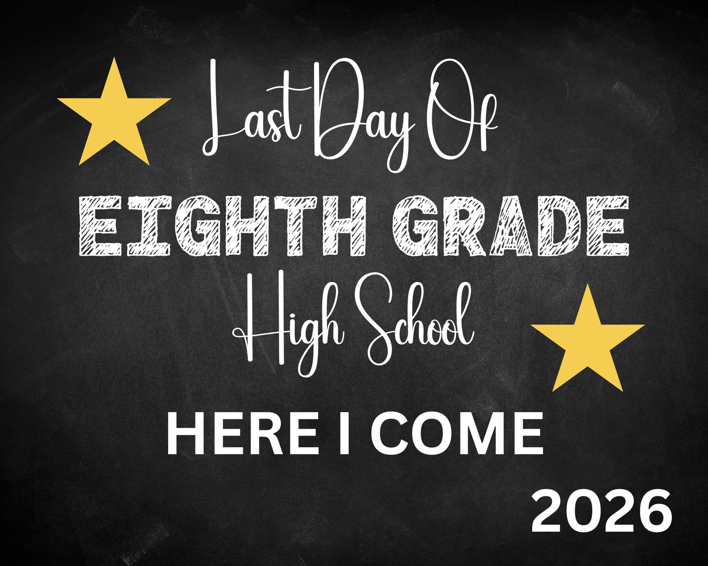 Gamer First Day of School Sign-8th grade