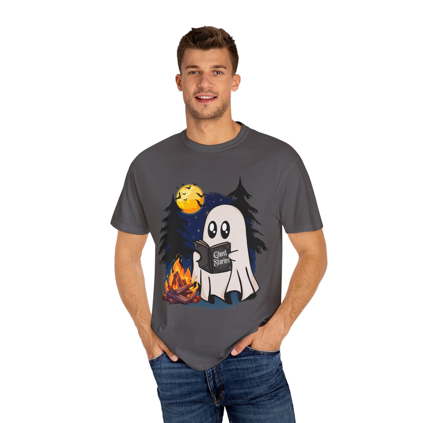 Cozy Ghost Story Unisex T-Shirt - Perfect for Halloween and Campfire Nights