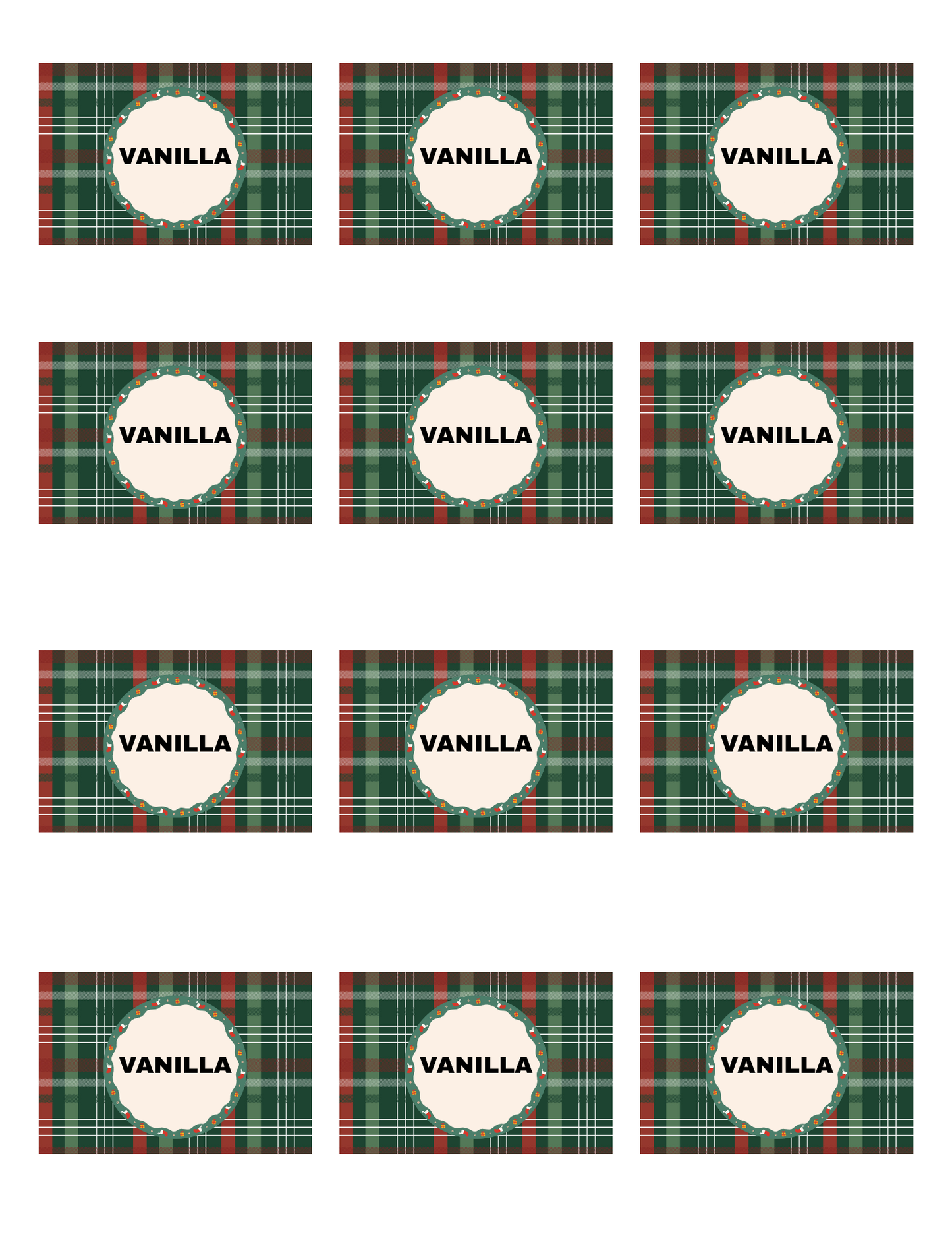 Vanilla Extract Label