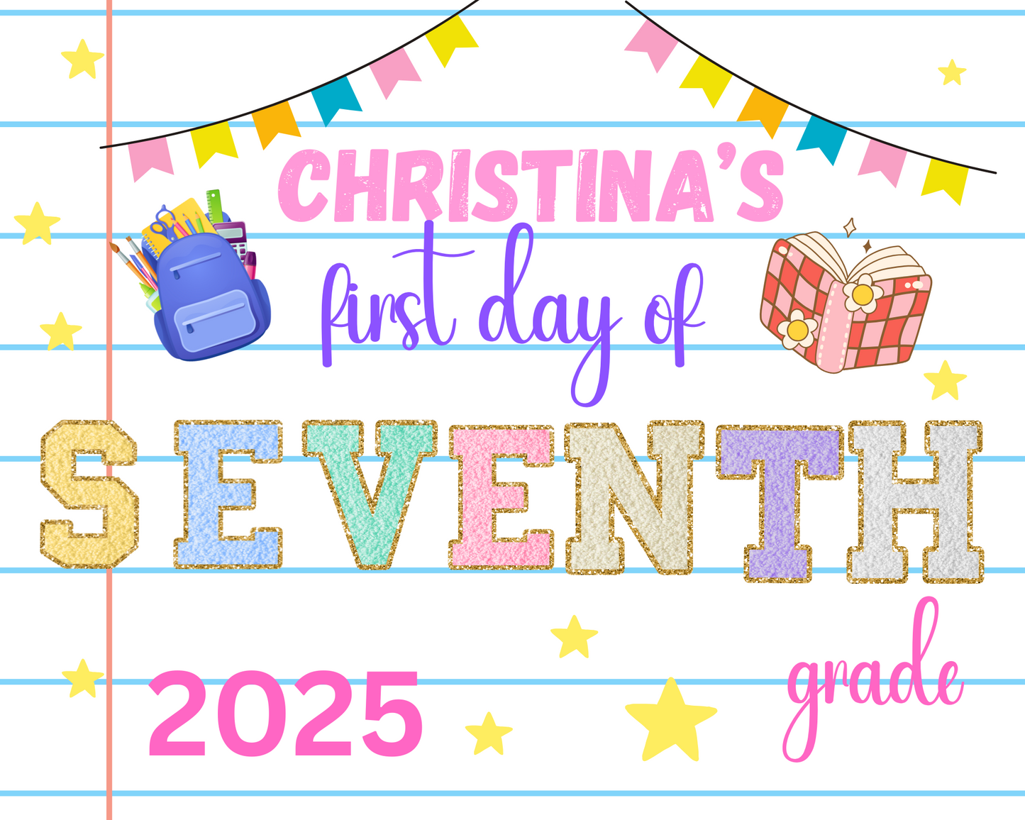 Patch School Sign-Seventh Grade