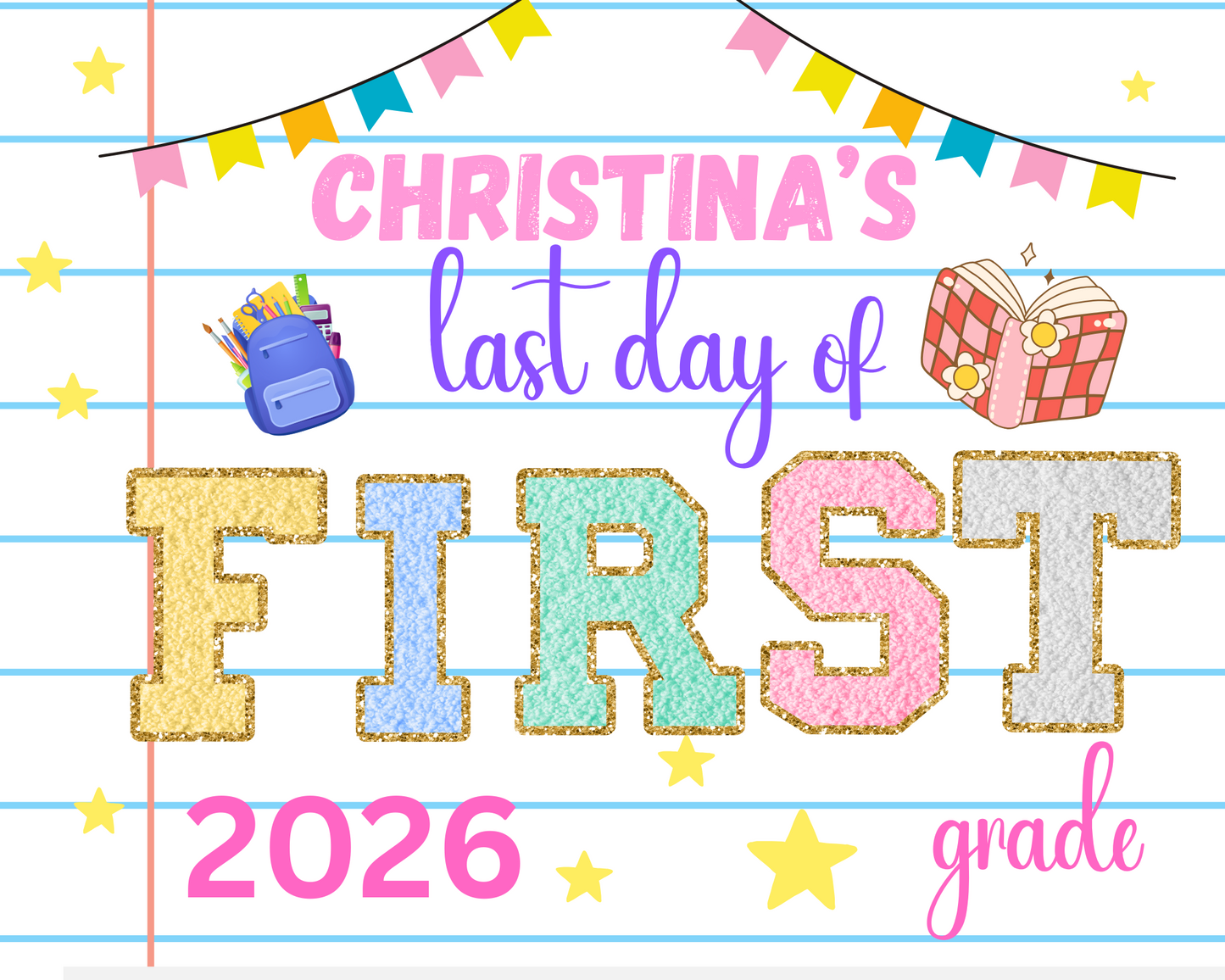 Patch first day of school- first grade
