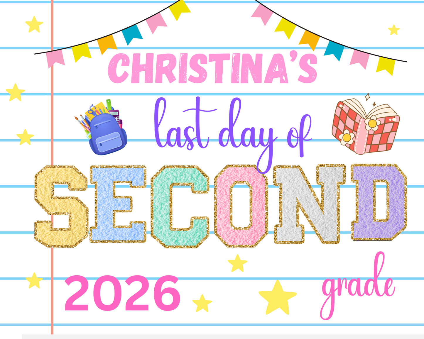 Patch School Sign-2nd grade