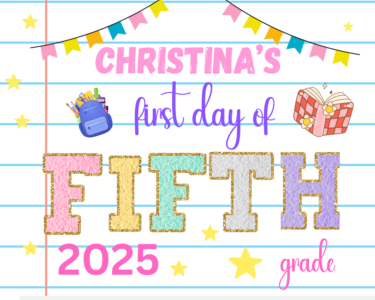 Patch School Sign- Fifth Grade