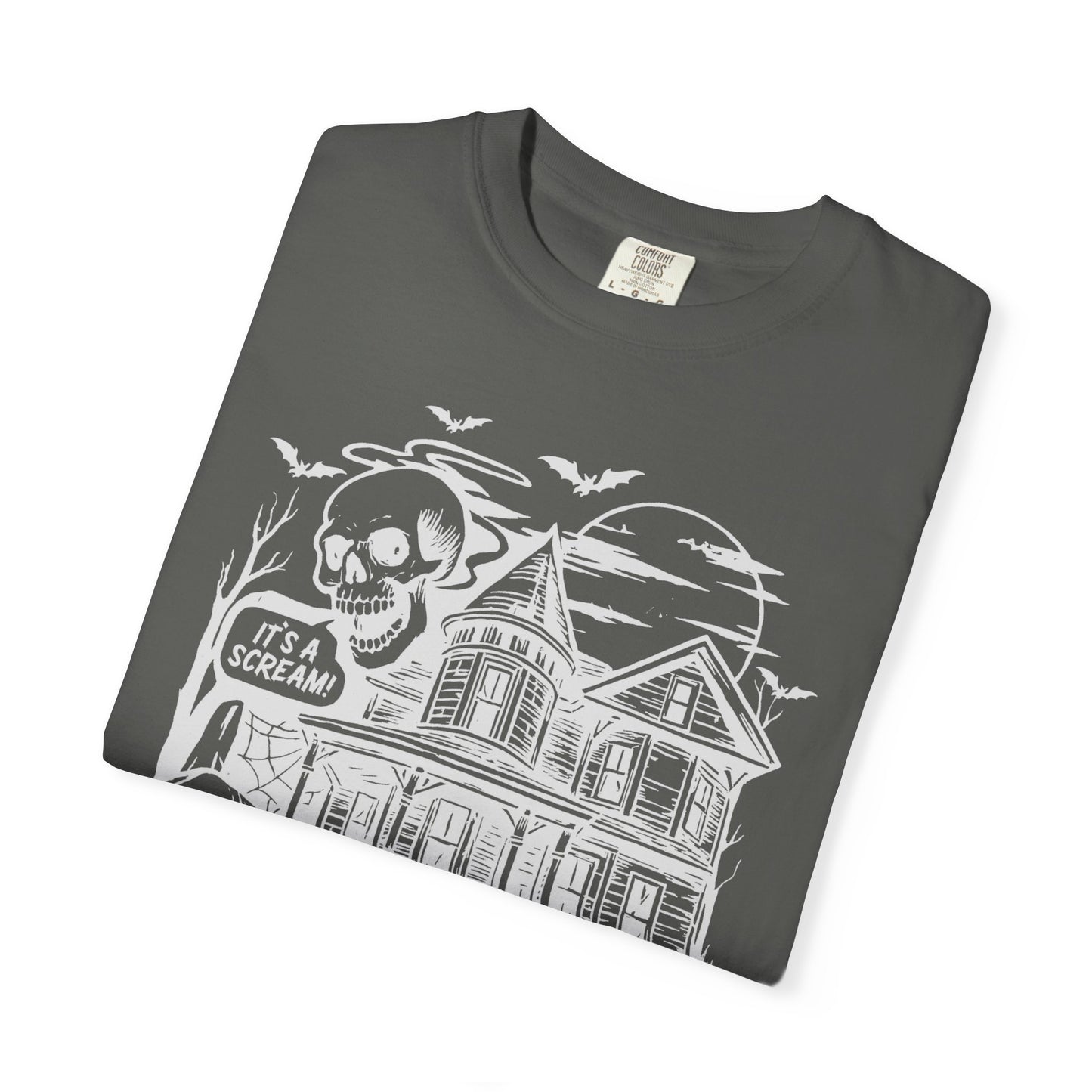 Halloween Haunted House T-Shirt, Spooky Tee for Fall, Unisex Graphic Shirt, Halloween Costume Top, Fun Autumn Apparel