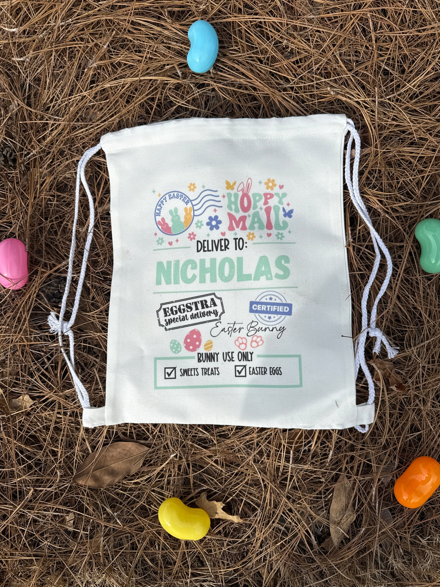 HOPPY MAIL DRAWSTRING BACKPACK