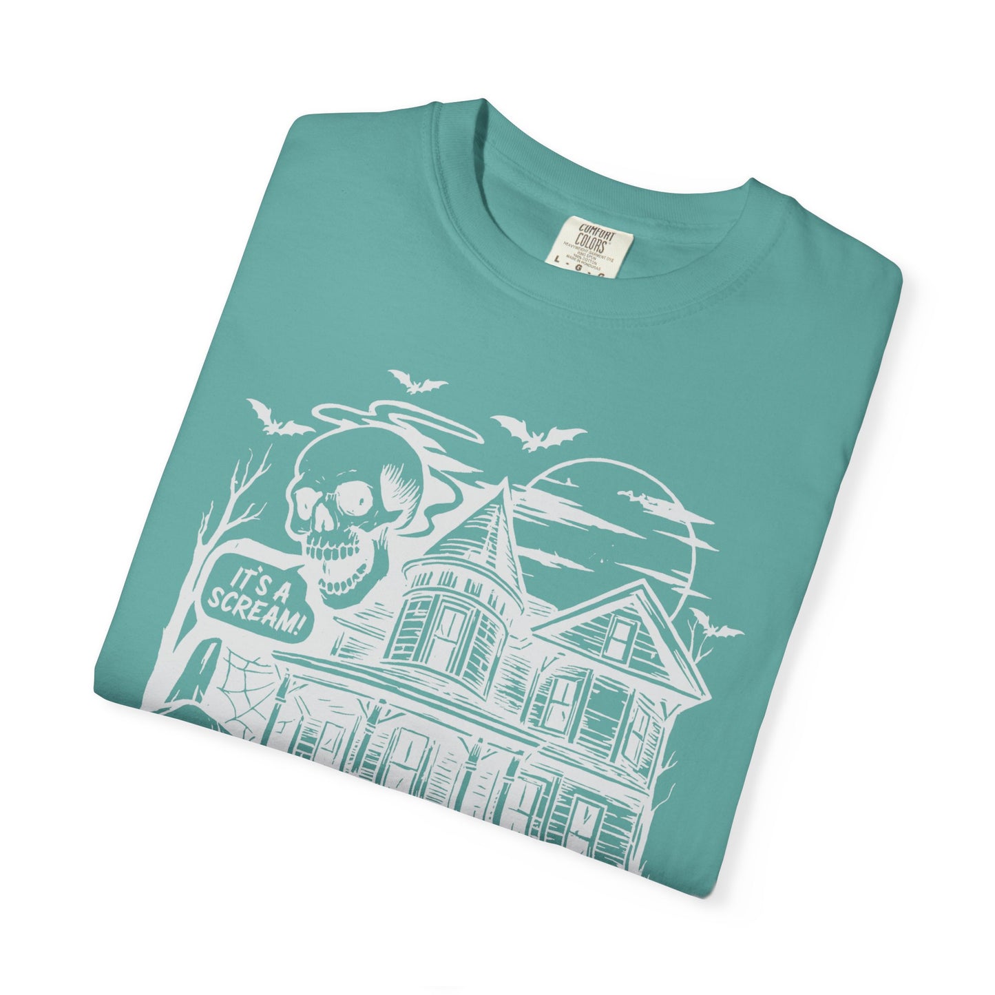 Halloween Haunted House T-Shirt, Spooky Tee for Fall, Unisex Graphic Shirt, Halloween Costume Top, Fun Autumn Apparel