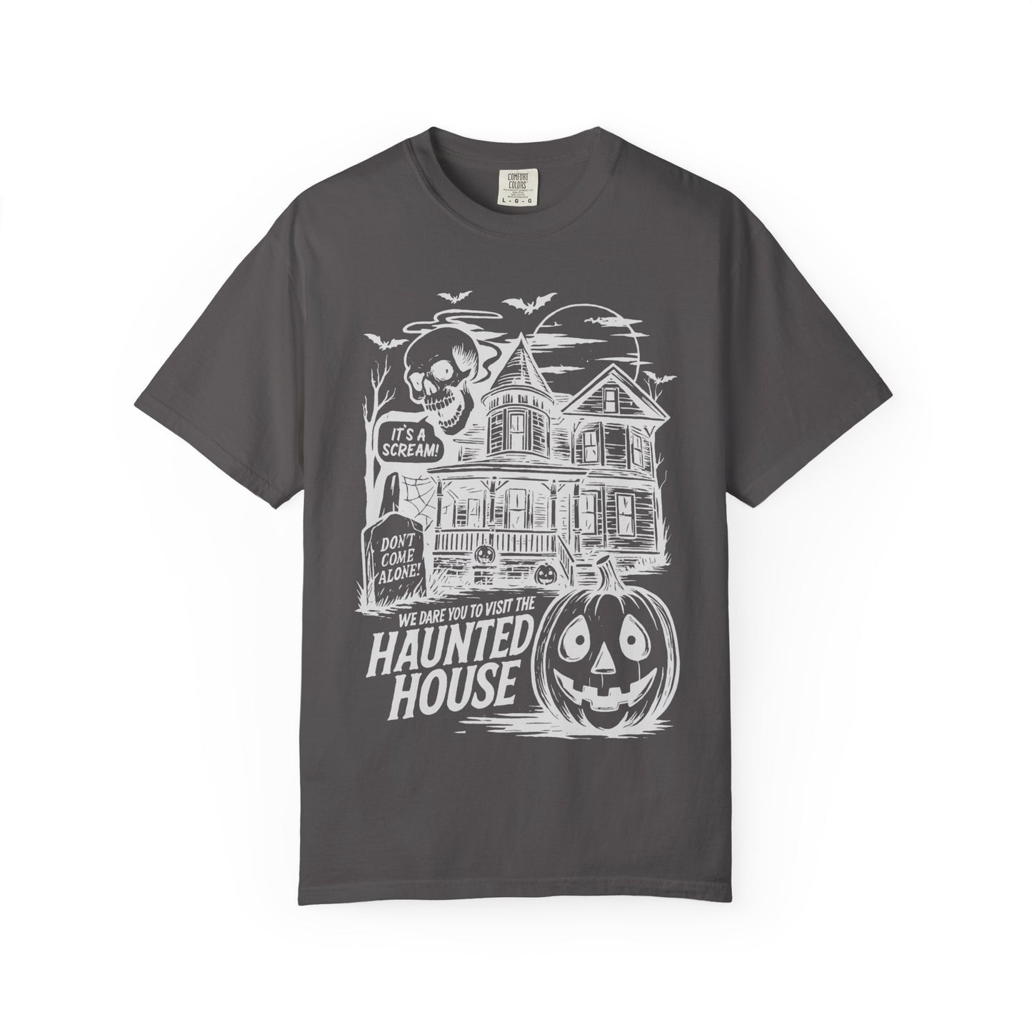 Halloween Haunted House T-Shirt, Spooky Tee for Fall, Unisex Graphic Shirt, Halloween Costume Top, Fun Autumn Apparel