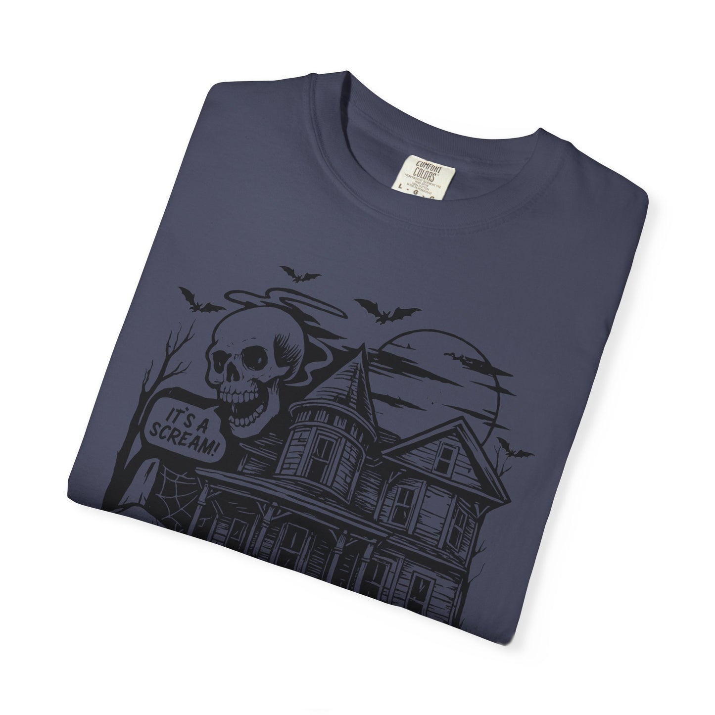 Spooky Haunted House T-shirt, Halloween Tee, Comfortable Graphic Shirt, Fall Festive Top, Unisex Horror Apparel, Ghostly Fun Wear