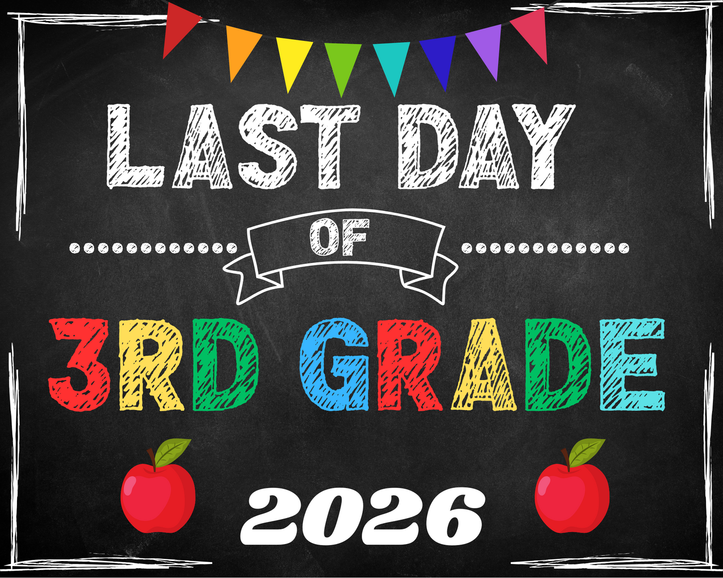 First Day Of School Sign-Third Grade