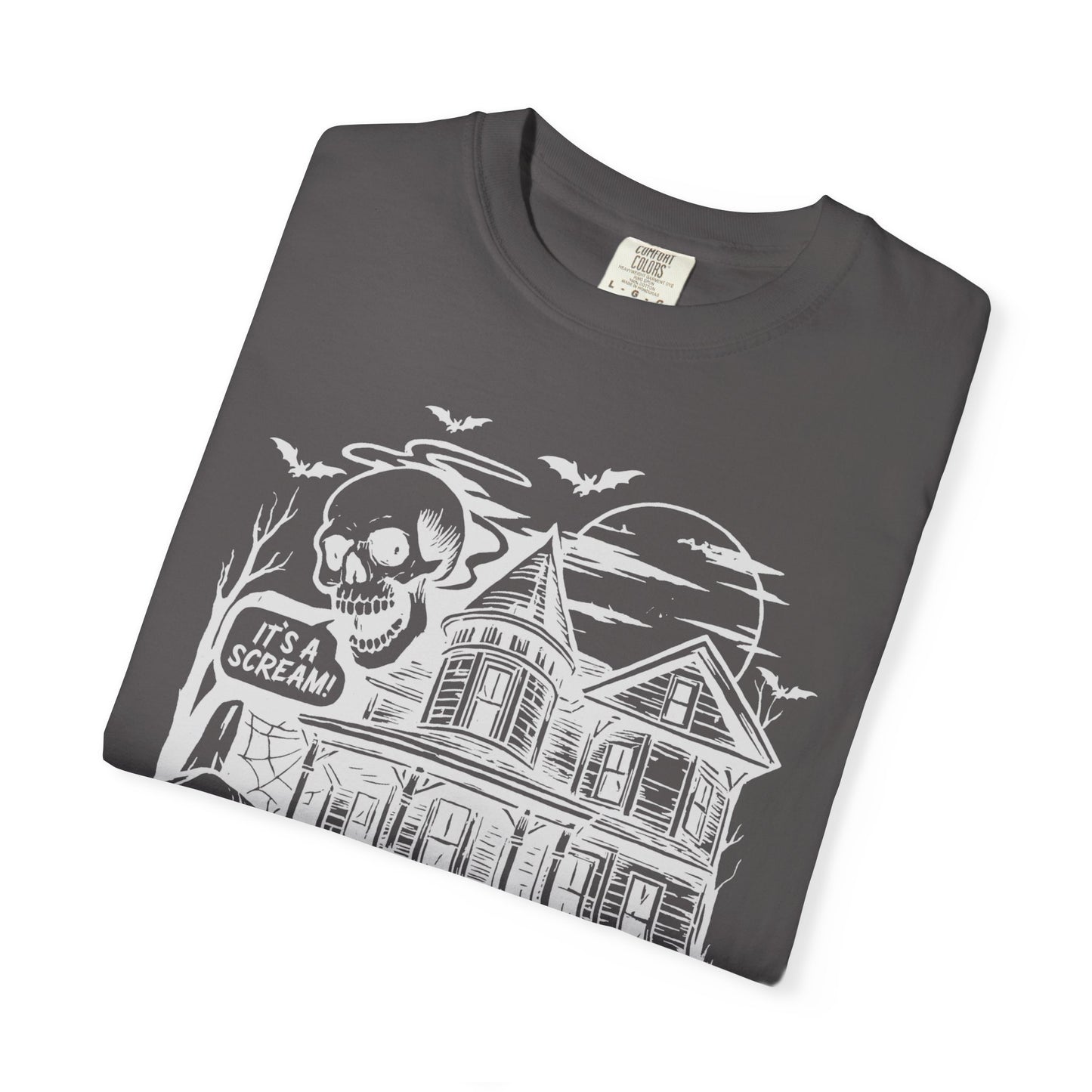 Halloween Haunted House T-Shirt, Spooky Tee for Fall, Unisex Graphic Shirt, Halloween Costume Top, Fun Autumn Apparel