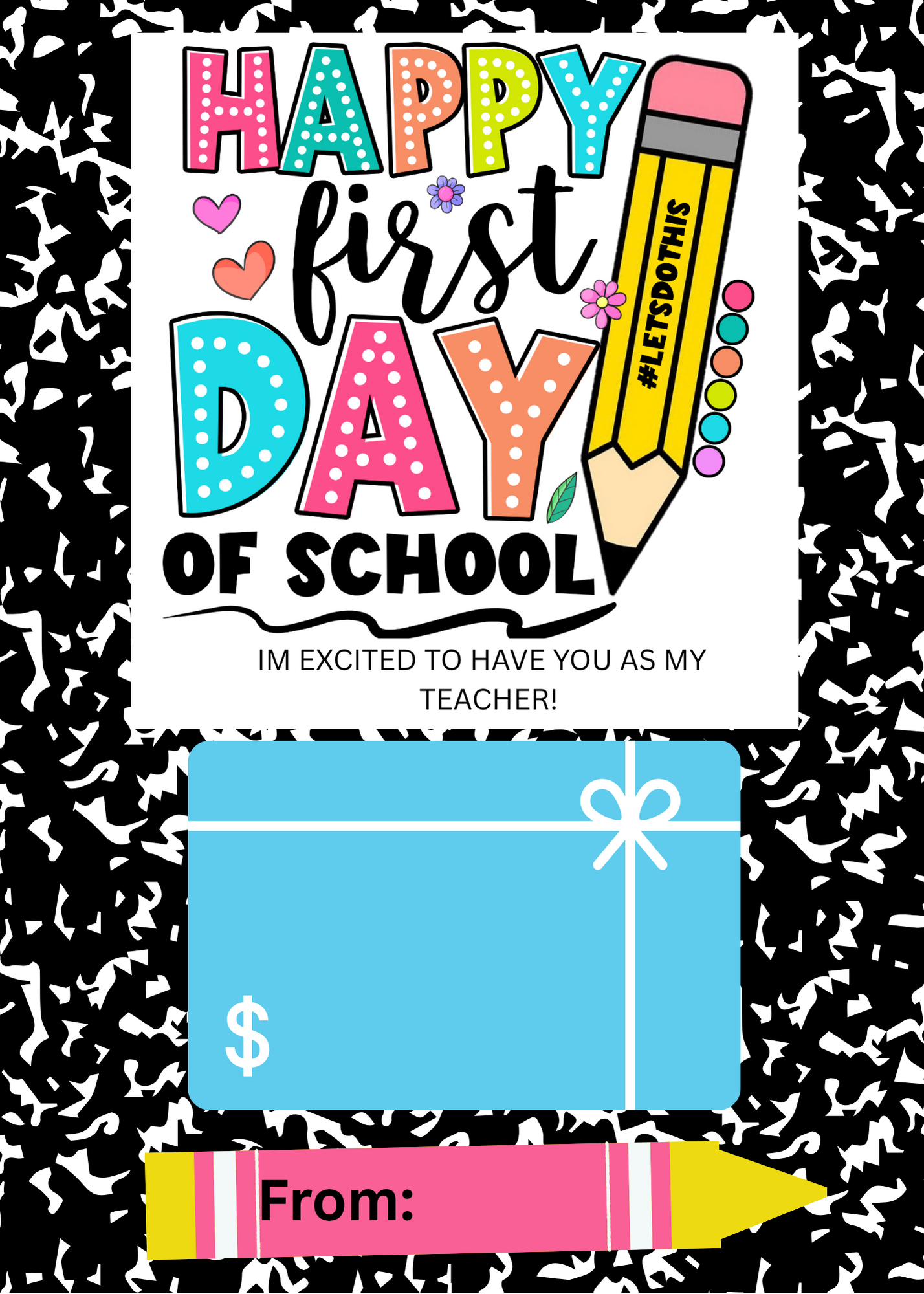 Back To School Teacher Gift Card Pack
