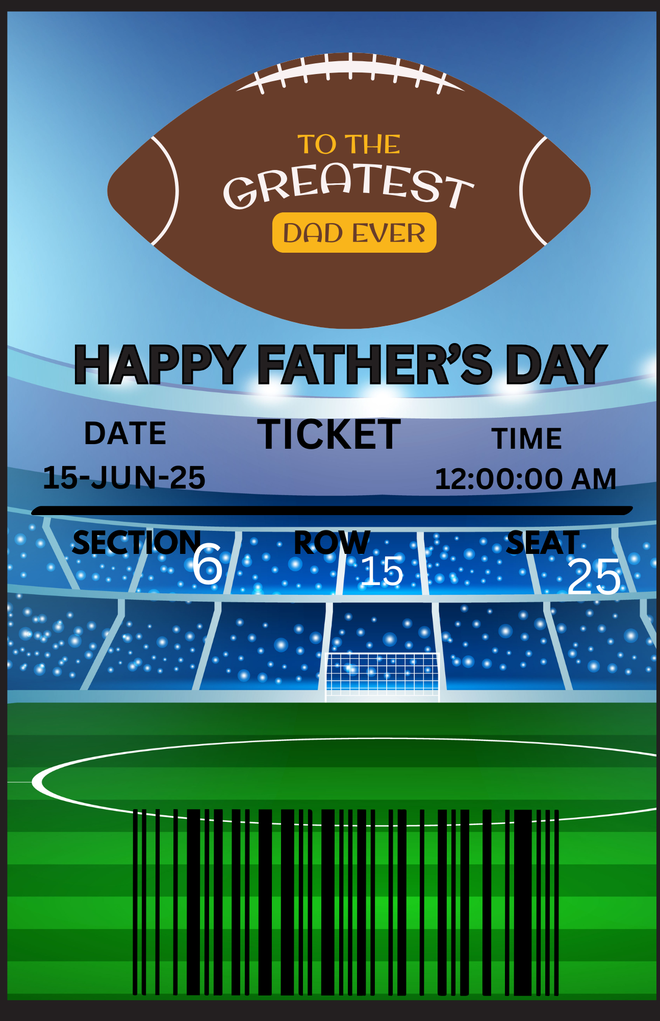 FATHER'S DAY LARGE GIFT CARD