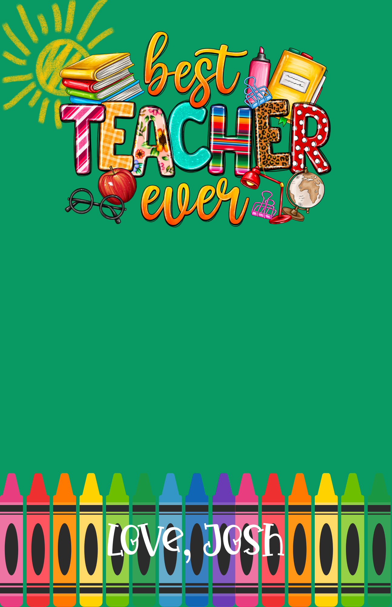 TEACHER APPRECIATION LARGE GIFT CARD