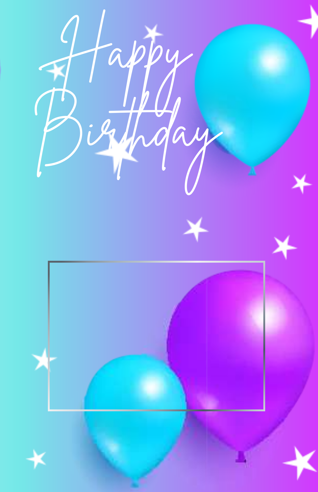 Happy Birthday Blue & Purple