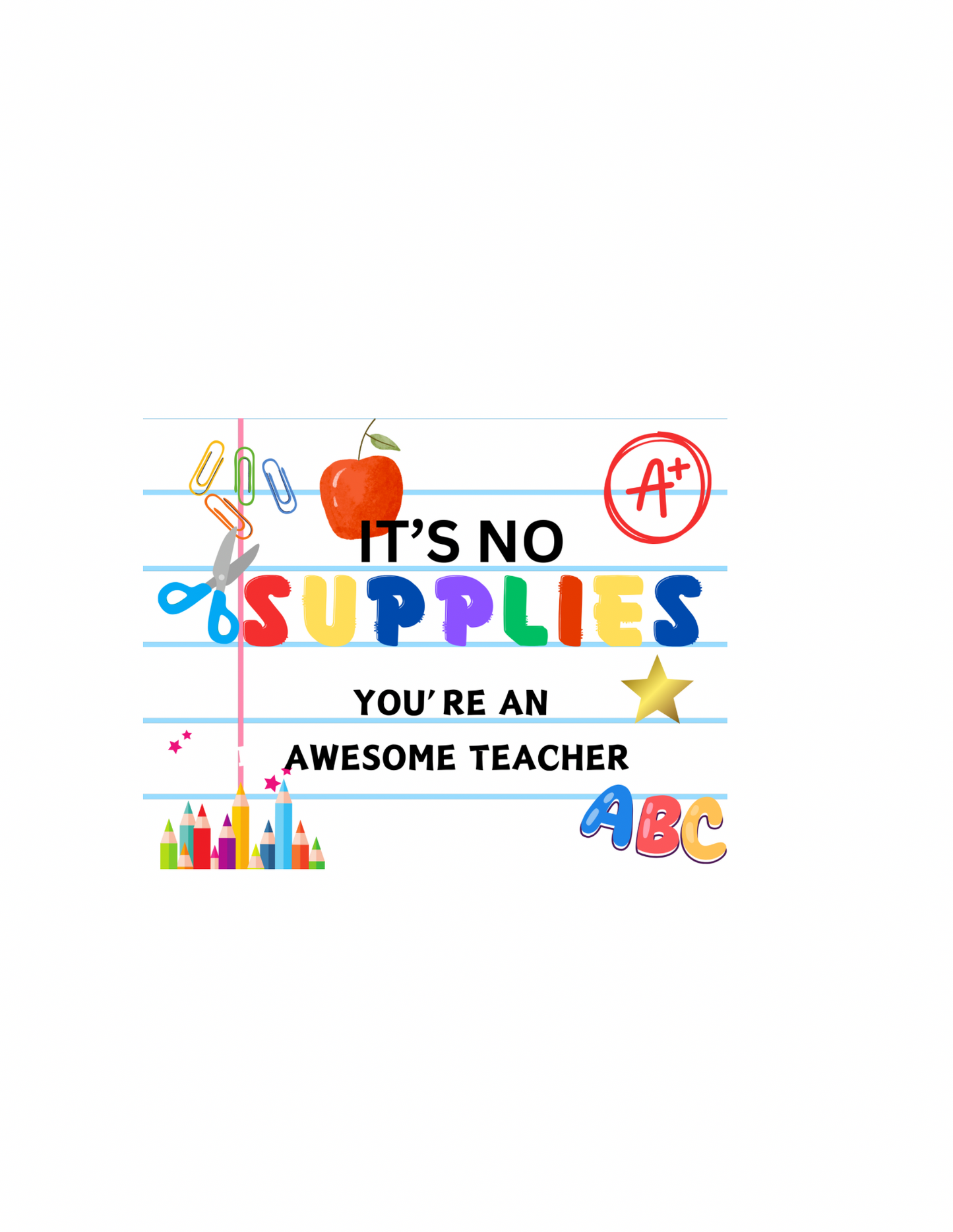 Teacher appreciation box label