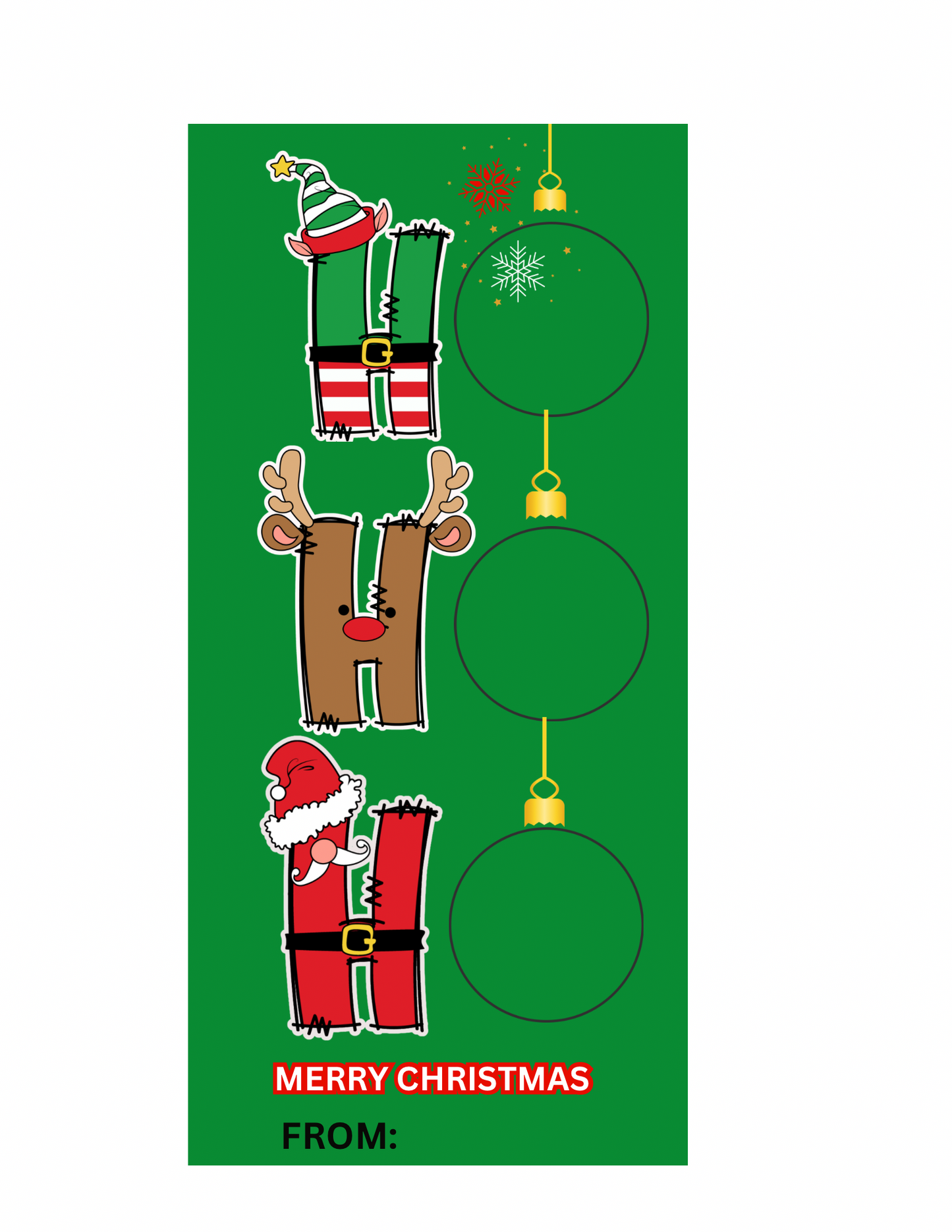 Christmas Play Doh Gift Tag