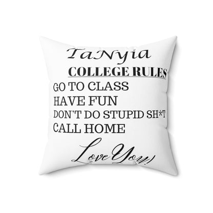 College Rules Square Pillow