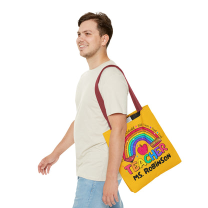 Rainbow Teacher Tote- Yellow