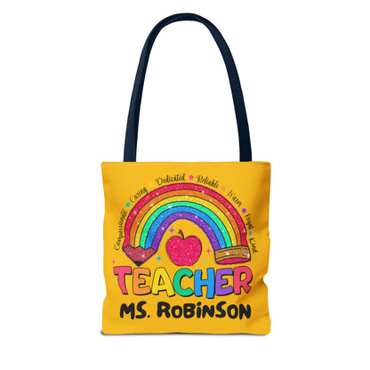 Rainbow Teacher Tote- Yellow