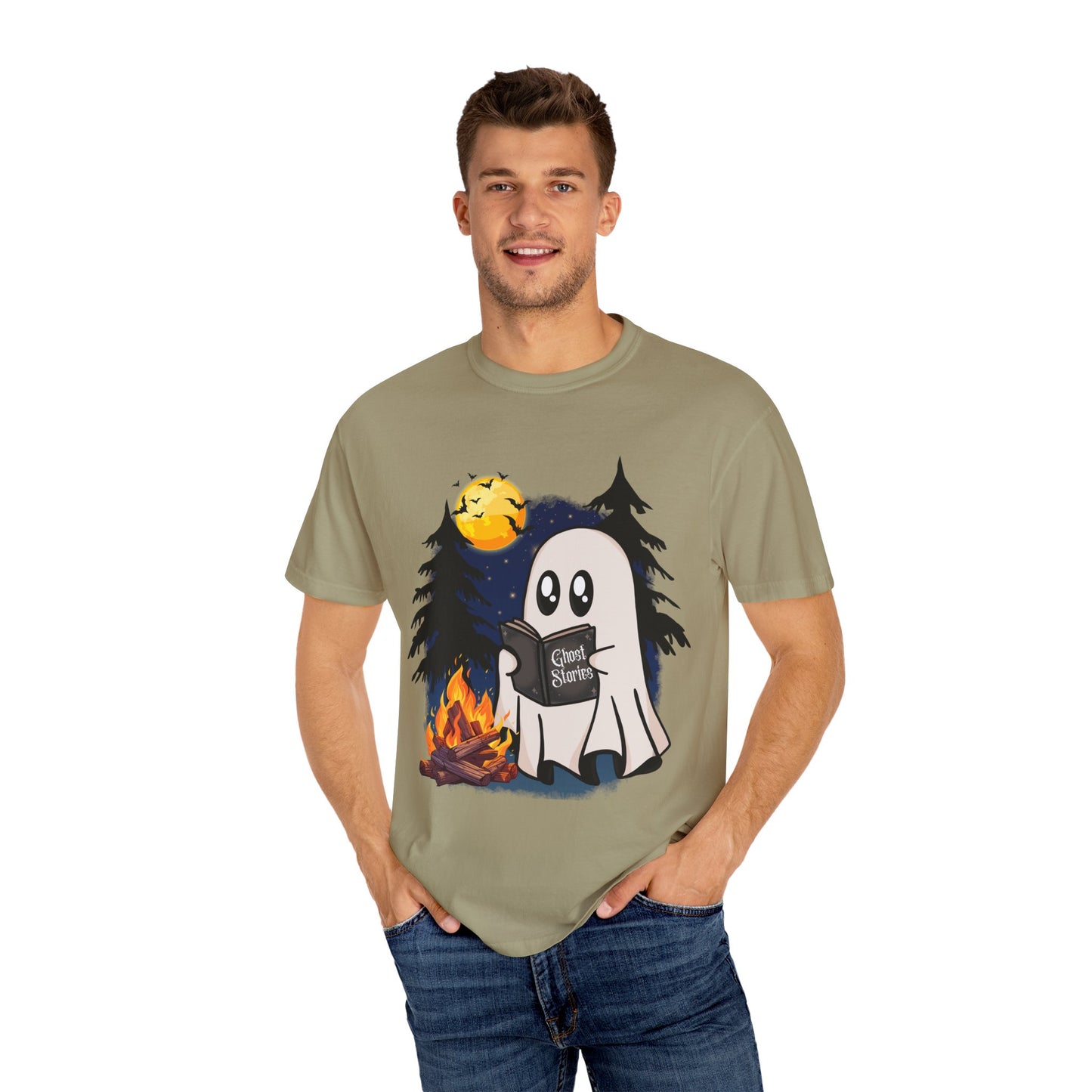 Cozy Ghost Story Unisex T-Shirt - Perfect for Halloween and Campfire Nights