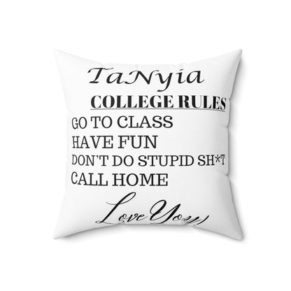 College Rules Square Pillow