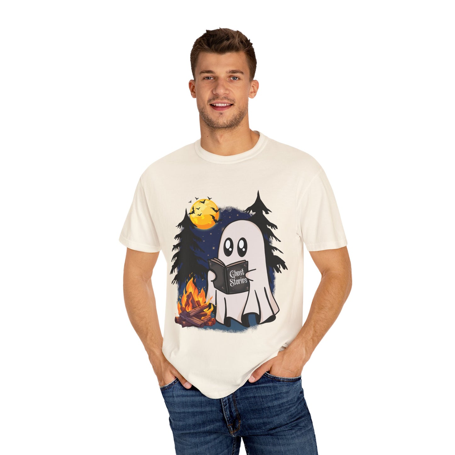 Cozy Ghost Story Unisex T-Shirt - Perfect for Halloween and Campfire Nights