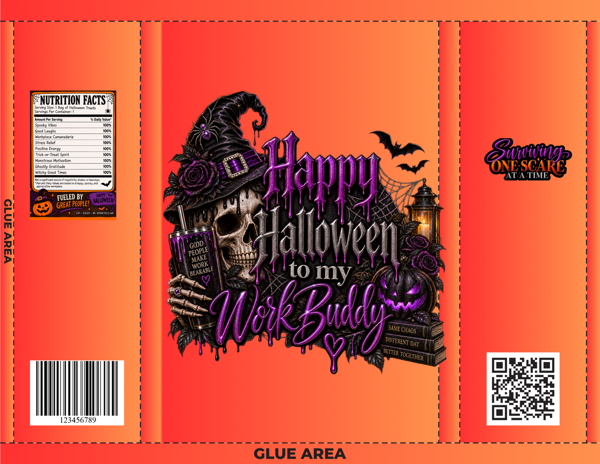 Halloween Coworker Chip Bag Wrapper