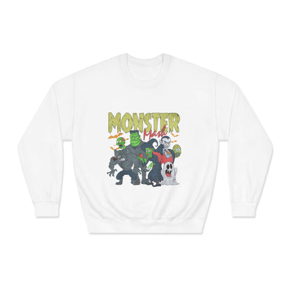 Monster Mash Crewneck Sweatshirt, Unisex Halloween Sweater, Cozy Graphic Sweatshirt, Spooky Costume Top, Fall Celebration Apparel