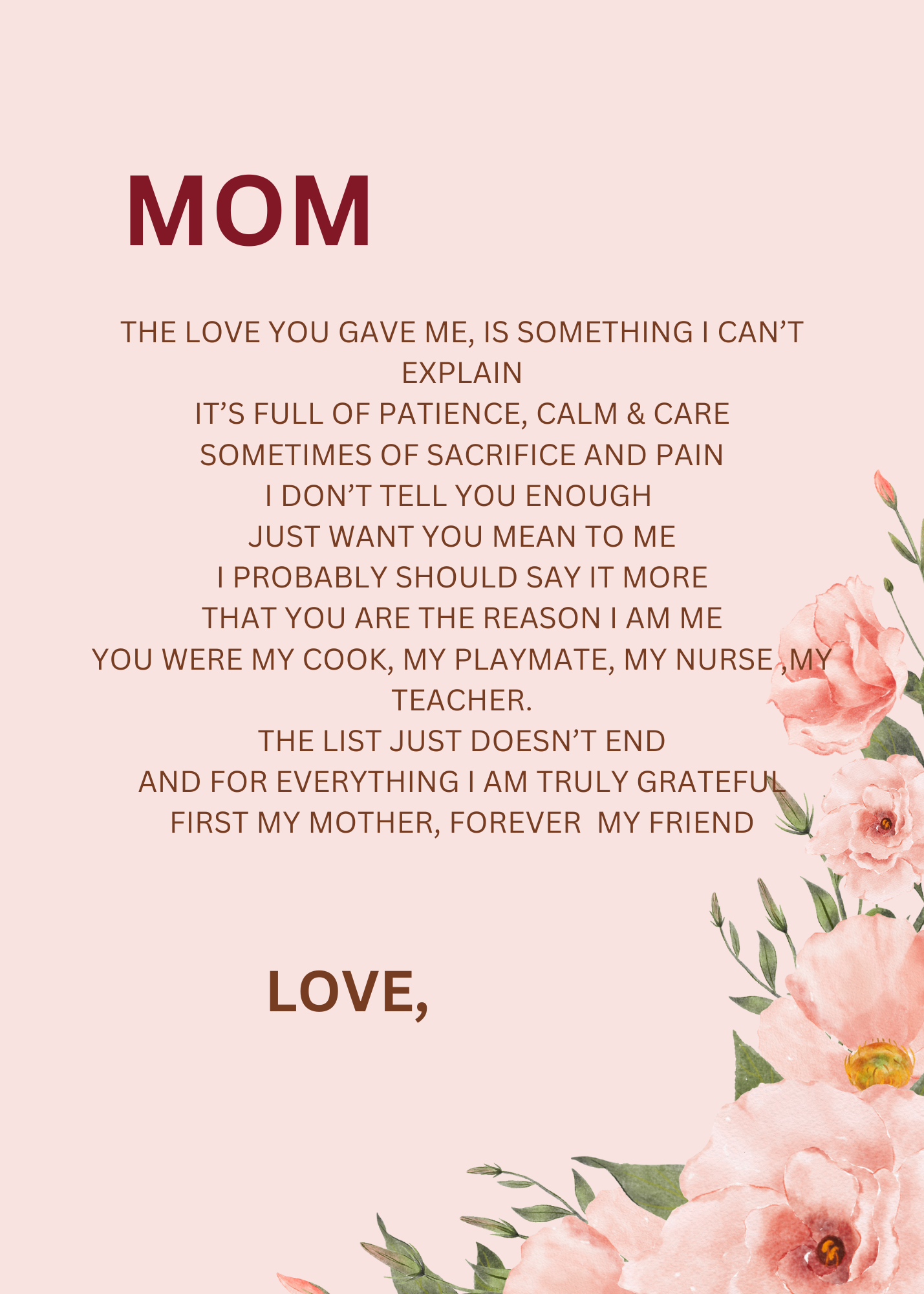 MOTHER'S DAY GIFT CARD BOOK -BUILD A BOOK