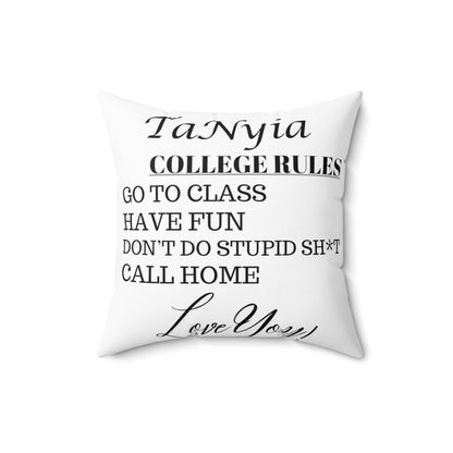 College Rules Square Pillow