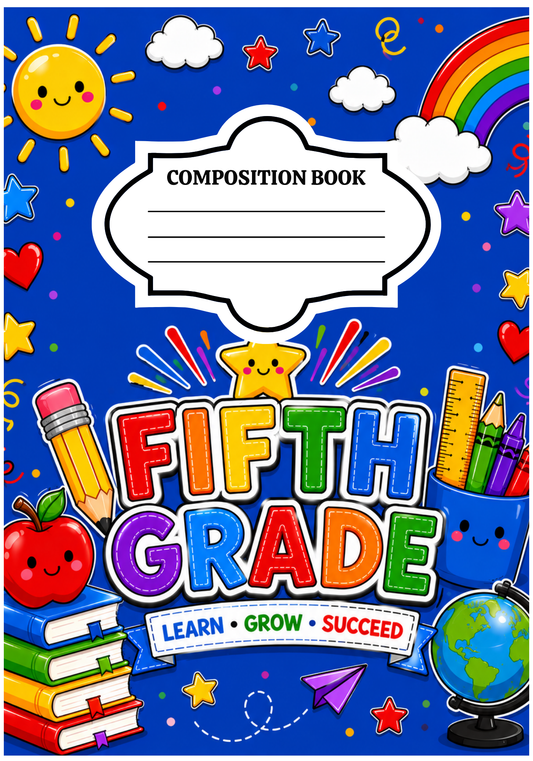 Fifth Grade Notebook Cover