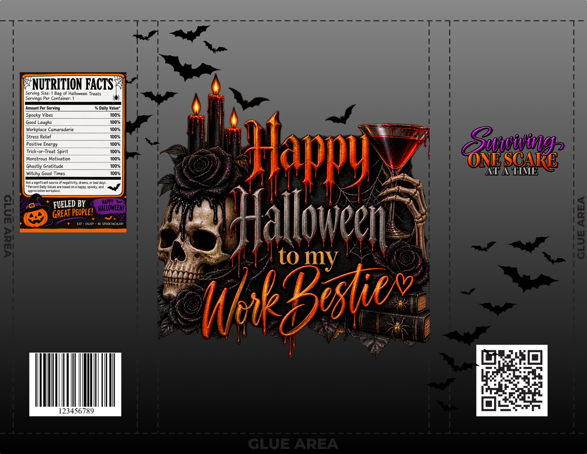 Halloween Coworker Chip Bag Wrapper