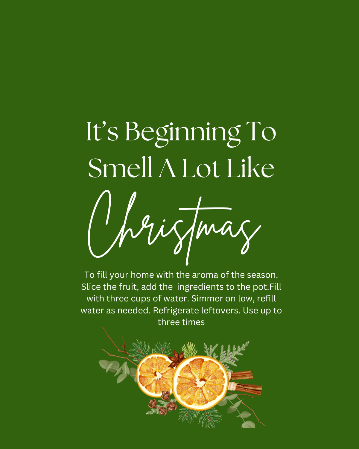 It’s beginning to smell a lot like Christmas