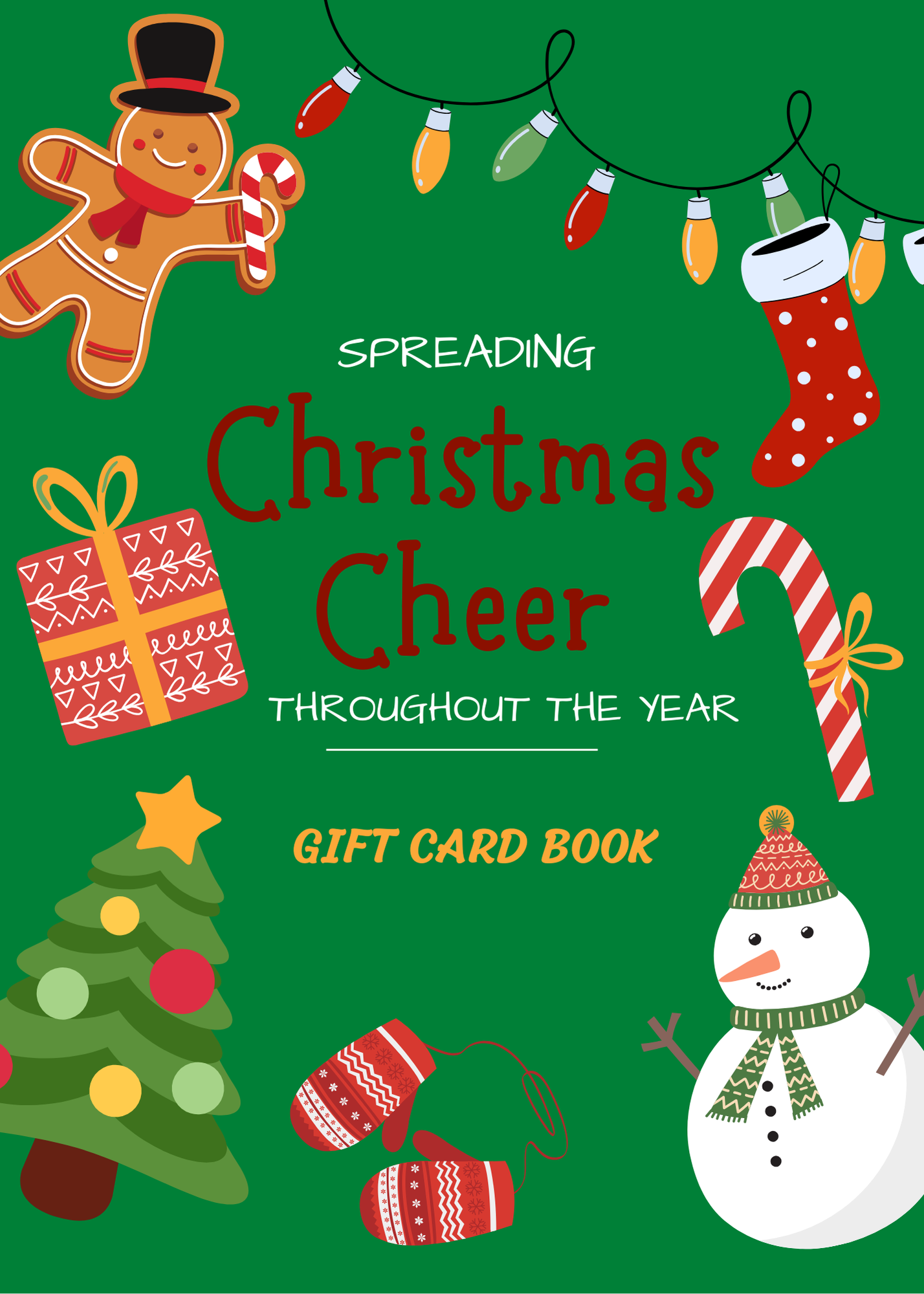 Christmas Build a gift card book-tradional