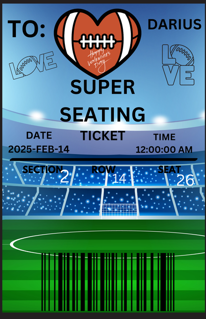 JUMBO VALENTINE'S GIFT CARD PHYSICAL