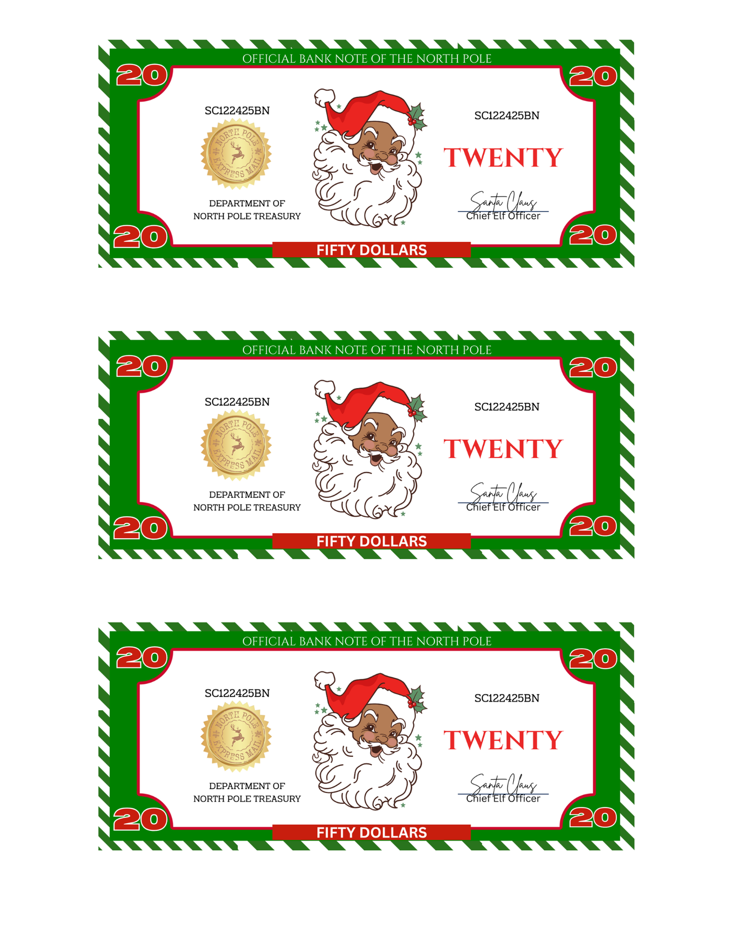 SANTA BUCKS-SB