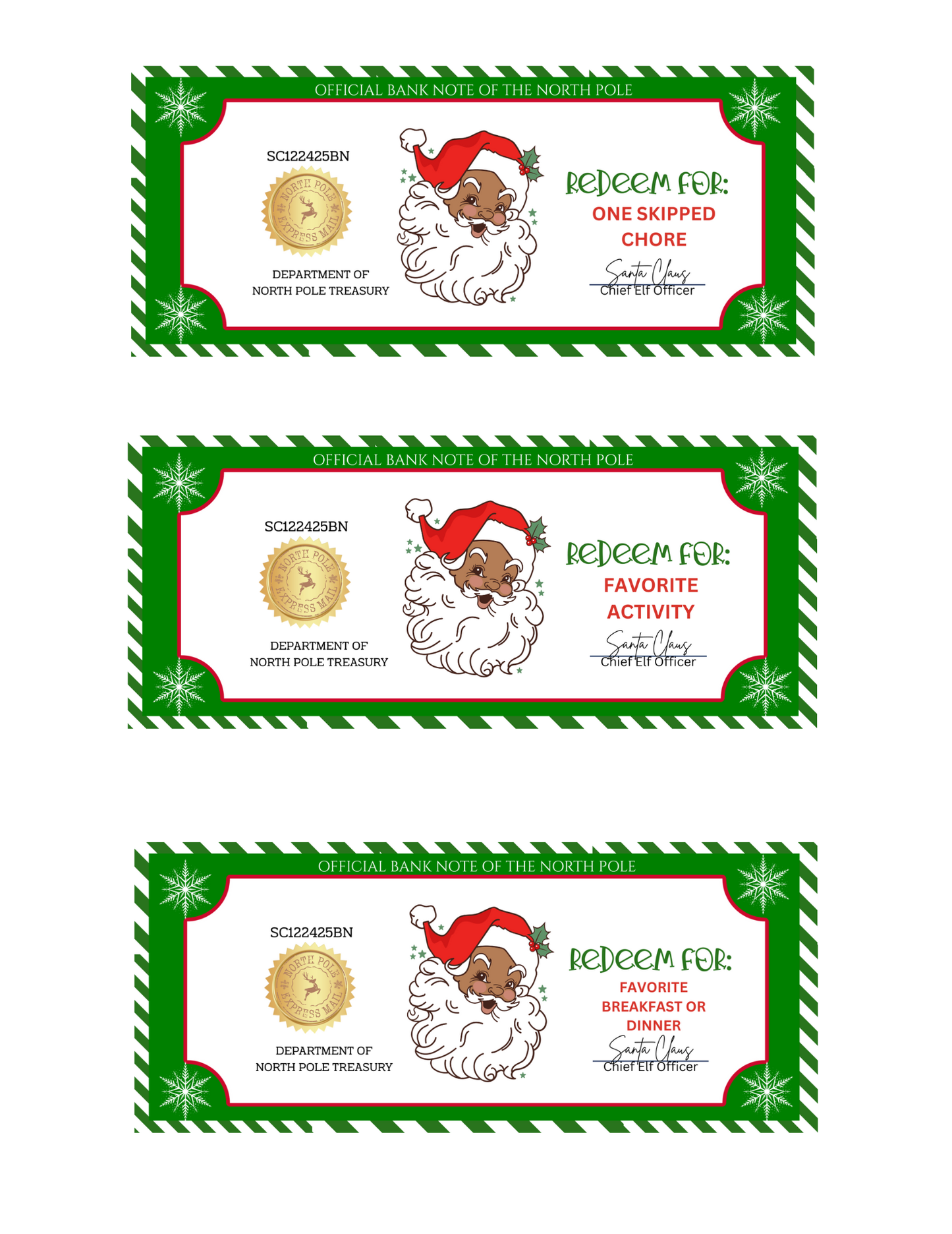 SANTA BUCKS-SB