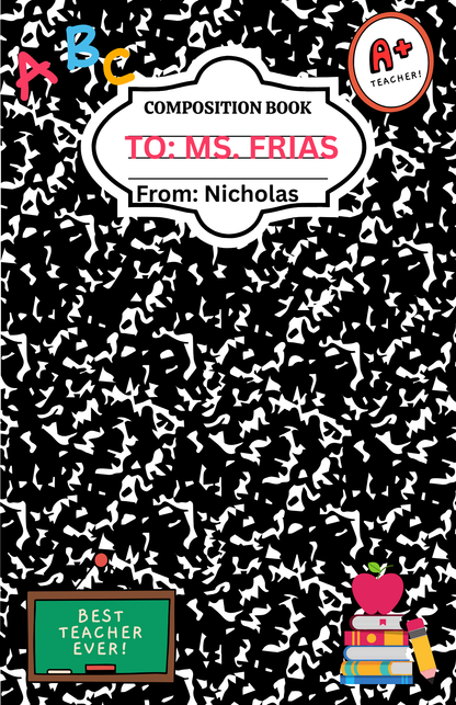 TEACHER APPRECIATION LARGE GIFT CARD