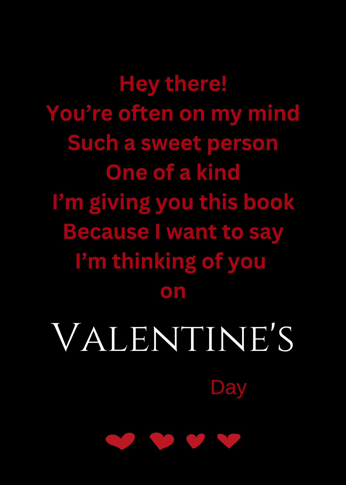 BLACK VALENTINE'S GIFT CARD BOOK-BUILD A BOOK