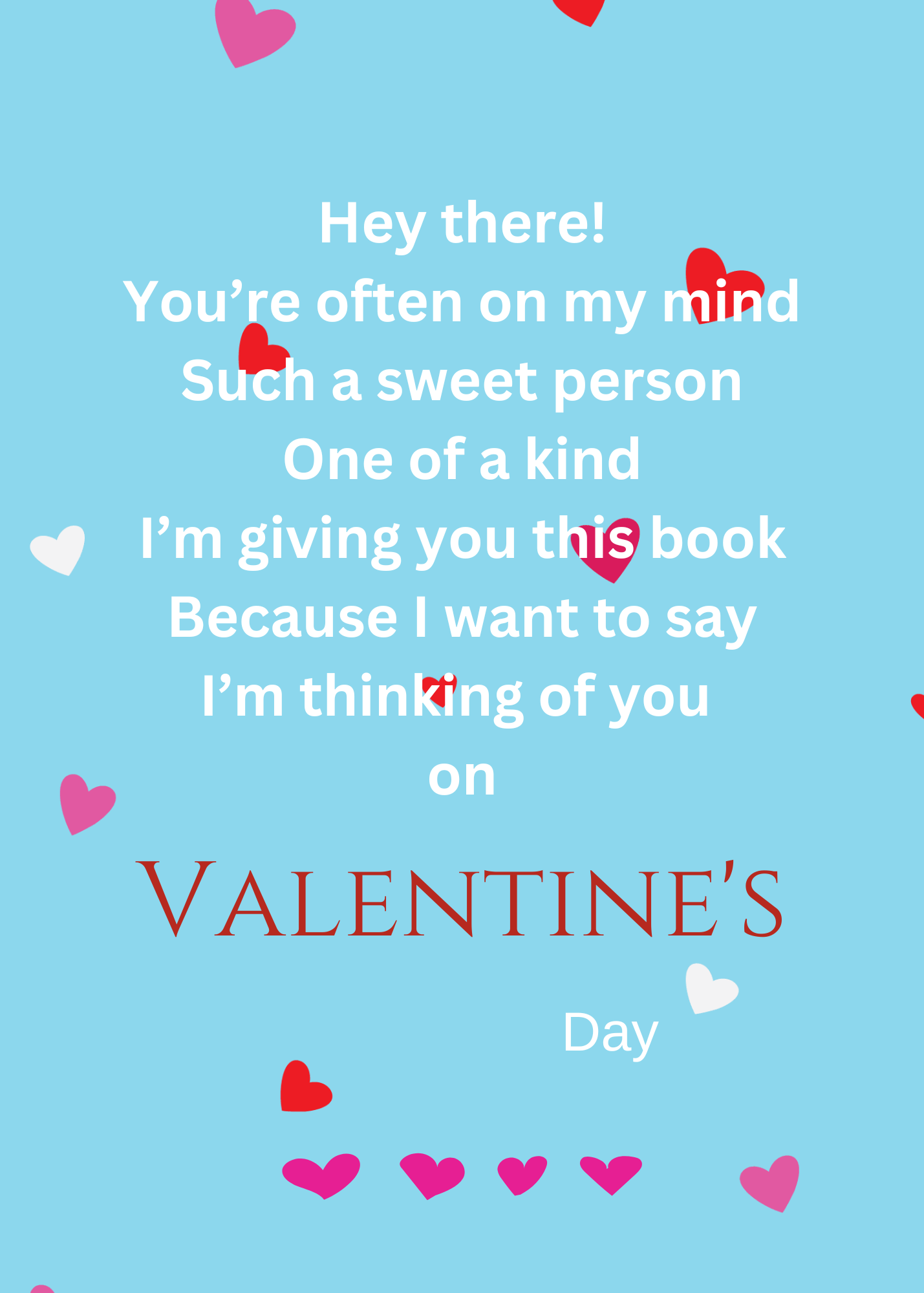 VALENTINE'S CONVERSATION HEART GIFT CARD BOOK digital