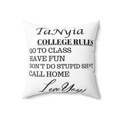 College Rules Square Pillow