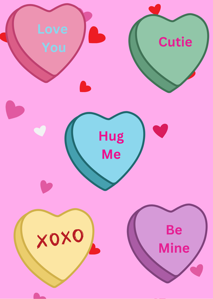 VALENTINE'S CONVERSATION HEART GIFT CARD BOOK digital