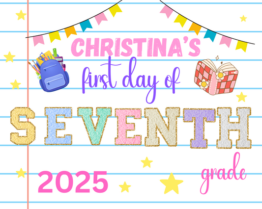 Patch School Sign-Seventh Grade