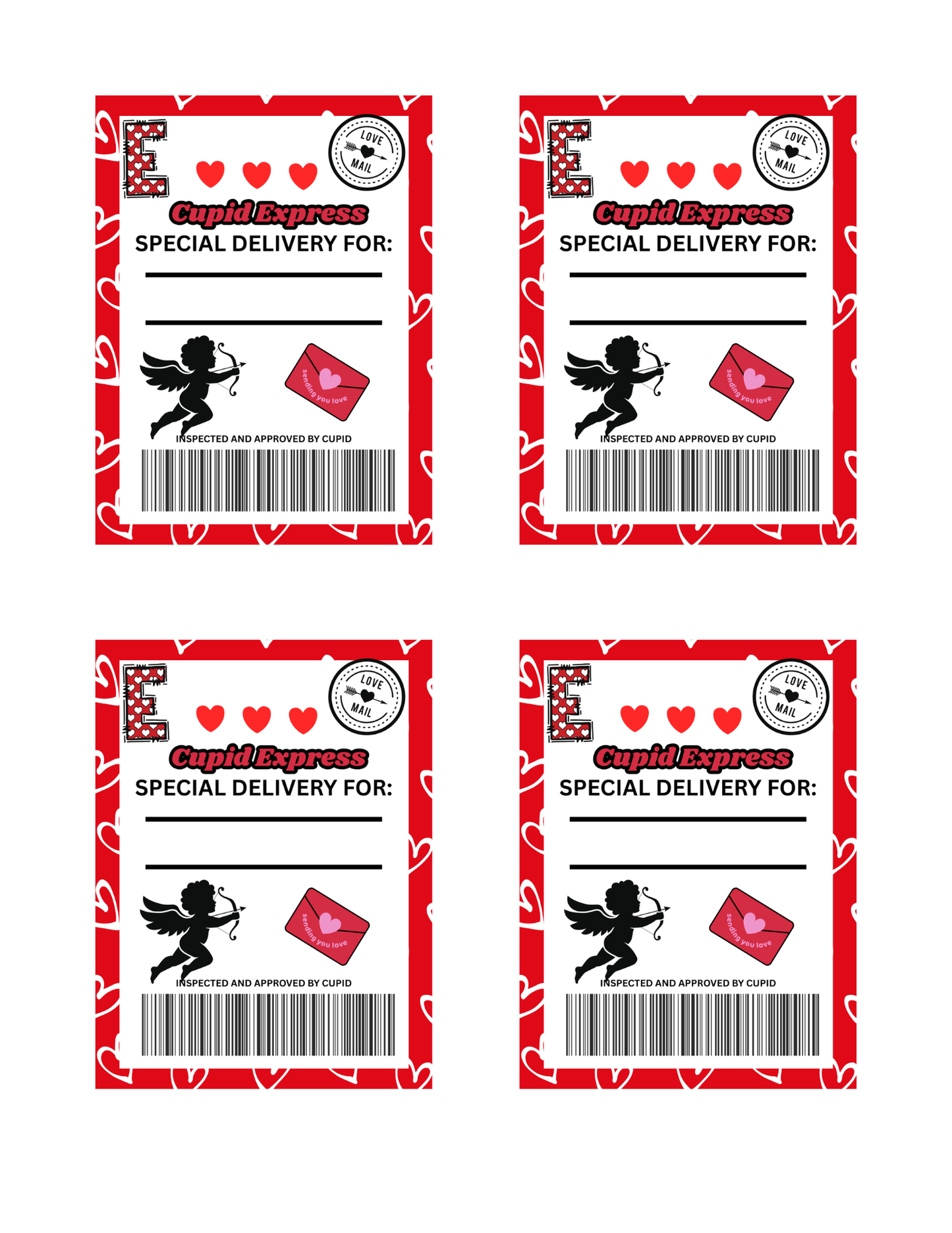 VALENTINE GIFT BOX TAG