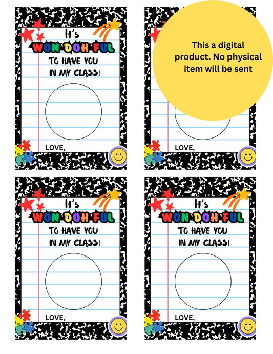 Back to school Play Doh gift card